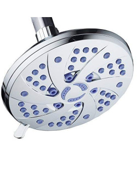 Aquadance Antimicrobial 6Setting Shower Head Soft Purplechrome 6