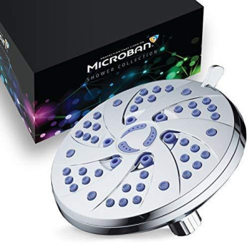 Aquadance Antimicrobial 6Setting Shower Head Soft Purplechrome 6