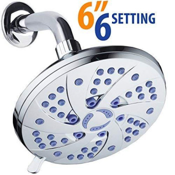 Aquadance Antimicrobial 6Setting Shower Head Soft Purplechrome 6