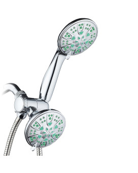 Aquadance Antimicrobialanticlog Highpressure 30Setting Dual Head Combination Shower With Microban Nozzle Protection From Gro