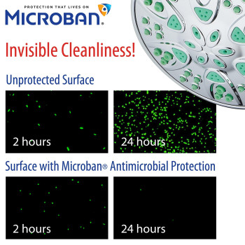 Aquadance Antimicrobialanticlog Highpressure 30Setting Dual Head Combination Shower With Microban Nozzle Protection From Gro