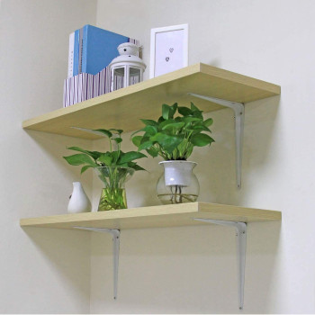 Wideskall Metal 10 X 12 Inch Wall Corner Angle Shelving Shelf Brackets White Pack Of 20