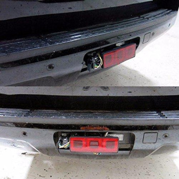 Lightup Rectangular Trailer Hitch Receiver Cover Brake Tail Turn Light 3In1 Fits 2 Hitches