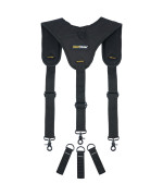 Melotough Tool Belt Suspender 3 Point Padded Suspenders Plus 3 Pack Suspender Loop