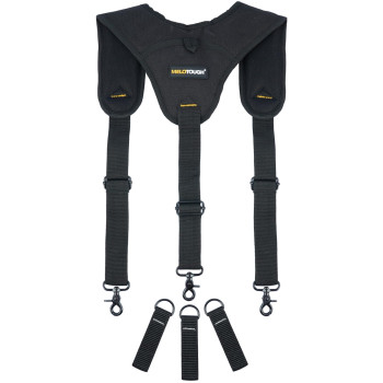 Melotough Tool Belt Suspender 3 Point Padded Suspenders Plus 3 Pack Suspender Loop