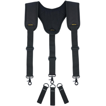 Melotough Tool Belt Suspender 3 Point Padded Suspenders Plus 3 Pack Suspender Loop