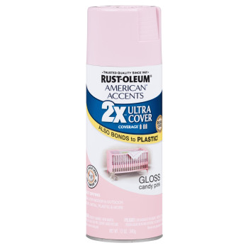 Rustoleum 284976 American Accents Ultra Cover 2X Gloss 12 Fl Oz Pack Of 1 Candy Pink