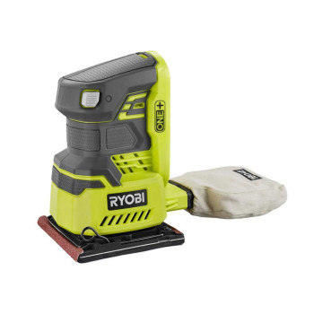 Ryobi P440 One 18V Lithium Ion 12 000 Rpm 14 Sheet Palm Sander W Onboard Dust Bag And Included Sanding Pads Battery Not Incl