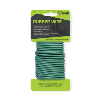 Hme Rubber Twist Tie 25 Ft Reliable Sturdy Reusable Rustfree Rubber Wire For Lifting Hunting Gear Holds Up To 40 Lbs