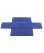 Premium Quality Cobalt Blue Frosted 3X9 Glass Subway Tile For Bathroom Walls Kitchen Backsplashes 5 Pieces