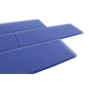 Premium Quality Cobalt Blue Frosted 3X9 Glass Subway Tile For Bathroom Walls Kitchen Backsplashes 5 Pieces