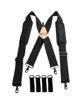 Melotough Tool Belt Suspenders Work Belt Suspenders Flexible Adjustable Straps With Moveable Padded Shoulders With 4 Loop Attach