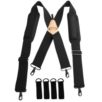 Melotough Tool Belt Suspenders Work Belt Suspenders Flexible Adjustable Straps With Moveable Padded Shoulders With 4 Loop Attach