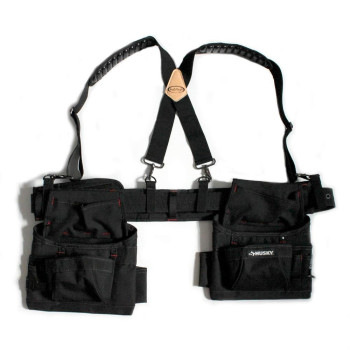 Melotough Tool Belt Suspenders Work Belt Suspenders Flexible Adjustable Straps With Moveable Padded Shoulders With 4 Loop Attach