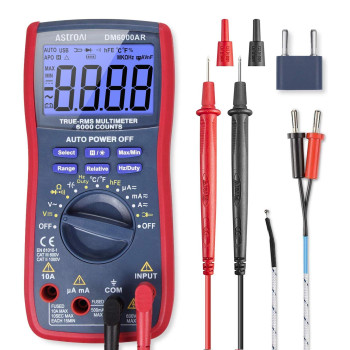 Astroai Digital Multimeter And Analyzer Trms 6000 Counts Volt Meter Ohmmeter Autoranging Tester Accurately Measures Voltage Cu