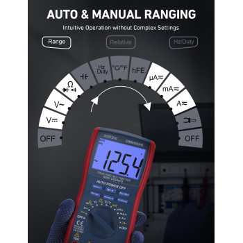 Astroai Digital Multimeter And Analyzer Trms 6000 Counts Volt Meter Ohmmeter Autoranging Tester Accurately Measures Voltage Cu