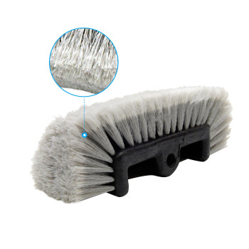 Carcarez 12 Car Wash Brush With Soft Bristle For Auto Rv Truck Boat Camper Exterior Washing Cleaning Grey