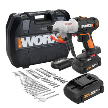 Worx Wx176L1 20V Power Share Switchdriver 2In1 Cordless Drill Driver With 67Pc Kit