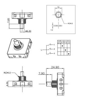 Hqrp Rotary Switch 4Position 3Speed 120V250V 10A Fan Heater Speed Selector