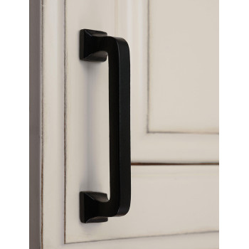 Iron Valley 4 C2C Square Contemporary Cabinet Handle Pull Black Solid Cast Iron 10 Pack