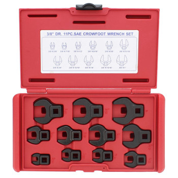 Abn Crowfoot Wrench Sae Standard 38In Drive 11Piece Set For When Regular Socketswrenches Cannot Get The Job Done