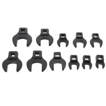 Abn Crowfoot Wrench Sae Standard 38In Drive 11Piece Set For When Regular Socketswrenches Cannot Get The Job Done