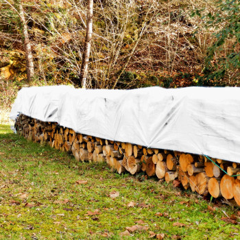 12X30 12 Mil White Tarp Extra Heavy Duty 3 Ply Reinforced Canopy 6 Oz 3 Layer Finished Size 116 X 296