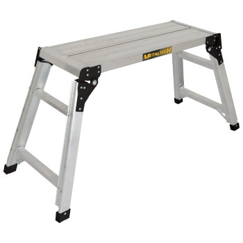 Metaltech Epwp7101Al Jobsite Series 31In Portable Work Platform Aluminum Step Stool For Adults And Portable Work Bench With