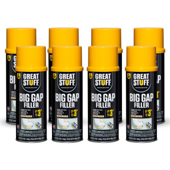 Great Stuff Big Gap Filler Insulating Foam Sealant 12 Oz Cream 8 Pack