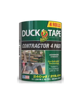 Duck Tape Contractor Grade 188 In X 60 Yd Each In Silver 4 Rolls