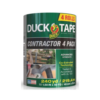 Duck Tape Contractor Grade 188 In X 60 Yd Each In Silver 4 Rolls