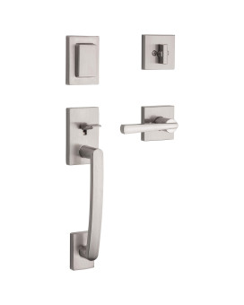 Baldwin Spyglass Front Entry Handleset With Interior Lever Featuring Smartkey Deadbolt Rekey Technology And Microban Protect