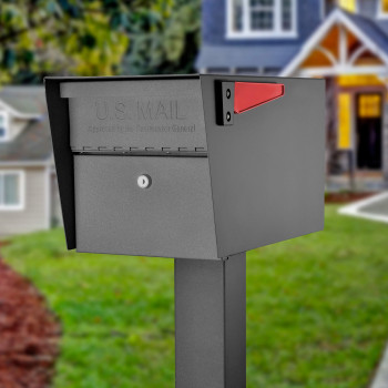 Mail Boss 7505 Mail Manager Curbside Granite Locking Security Mailbox