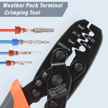 Icrimp Weather Pack Sealed Connector Crimping Tool Wire Crimper For Delphi Metripack 150 280 Weatherpack Terminals Awg24