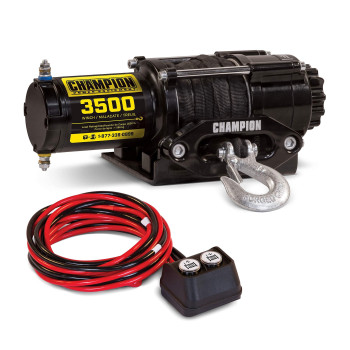 Champion Power Equipment 3500Lb Atvutv Synthetic Rope Winch Kit