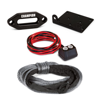 Champion Power Equipment 3500Lb Atvutv Synthetic Rope Winch Kit