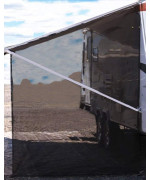 Tentproinc RV Awning Side Sun Shade Screen 9'X7' - Black Mesh Screen Sunshade Complete Kits Camping Trailer Awning Sun Shade Canopy UV Sun Blocker - 3 Year Warranty