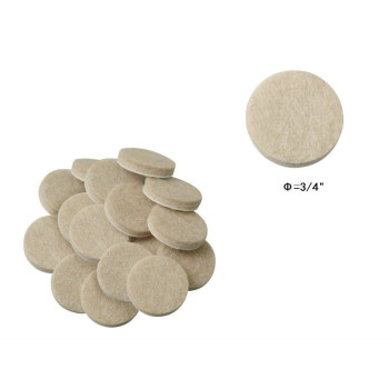 Akoak 50 Pieces 34Inch Furniture Round Felt Pads Selfadhesive To Protect The Furniture And Floors Beige