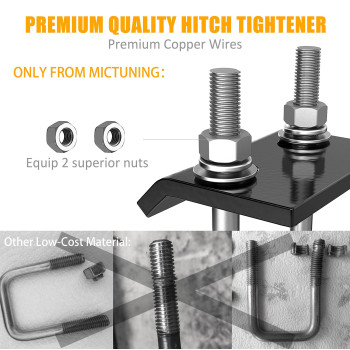 Mictuning Hitch Tightener For 125 Inches And 2 Inches Hitches Heavy Duty Antirattle Stabilizer Reduce Movement From Hitch Tr