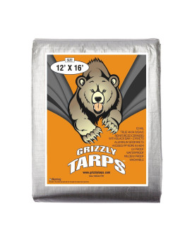 Bair Grizzly Tarp 14 X 14 Weave Multi Purpose Waterproof Tarp 12X16 Silver