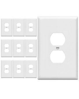 Enerlites Jumbo Duplex Receptacle Outlet Wall Plate Electrical Outlet Covers Gloss Finish Oversize 1Gang 55 X 35 Pol