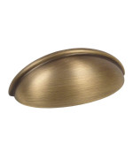 10 Pack Cosmas 783Bab Brushed Antique Brass Cabinet Hardware Bin Cup Drawer Cup Pull 3 Inch 76Mm Hole Centers