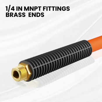 Giraffe Tools Rubber Air Hose 38 Inch X 25 Ft 14 In Mnpt Fittings 300 Psi Heavy Duty Lightweight Air Compressor Hose