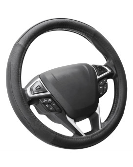 Seg Direct Car Steering Wheel Cover For Prius Civic 141425 Inch Black Microfiber Leather