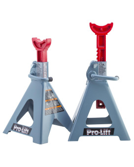 Prolift Heavy Duty 6 Ton Jack Stands Pair Double Locking Pins Handle Lock And Mobility Pin For Auto Repair Shop With Extra