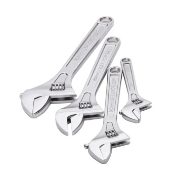 Maxpower 4Pcs Heavy Duty Adjustable Wrench Set Industrial Grade Shifter Movable Spanners Crv Steel Metric Size Includes 6 I