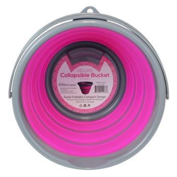 Deluxe Foldable Silicone Collapsible 265 Gallon Bucket Pink