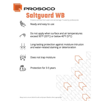 Prosoco Saltguard Wb Penetrating Breathable Concrete Sealer Trusted By Professionals 5Gallon