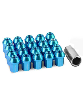 Dna Motoring Lnztl901815Lb 20Pcs M12 X 15 25Mmod35Mm Height Close End Lug Nuts Wdeep Drive Extension Adapter Light Blue