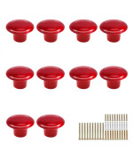 Marstree 10Pcs Vintage Ceramic Door Knobs Round Shape Drawer Cupboard Locker Pulls Handles Wardrobe Drawer Cabinet Home Kitchen